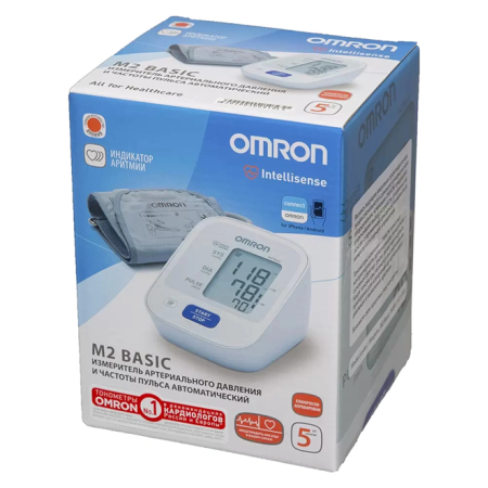 Тонометр Omron M2 Basic HEM-7121-RU (HEM-7121-RU) белый