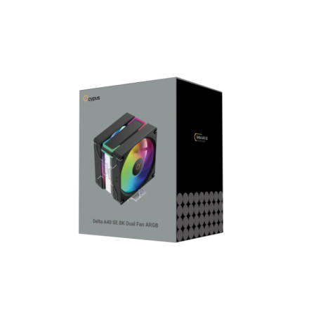 Кулер для процессора Ocypus Delta A40 SE BK Dual Fan ARGB (Delta-A40-BK2AAWN00S-GL) черный