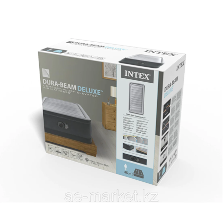 Матрас надувной INTEX Comfort-Plush Elevated (Twin) (64412ND) серый 191 х 99 х 46 см