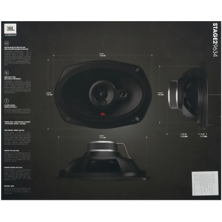 Коаксиальная акустическая система JBL STAGE2 9634 черный