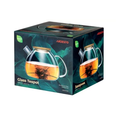 Чайник заварочный с ситечком Ardesto Midori (AR3015GBI) прозрачный