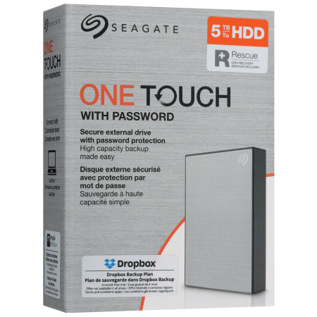 5 ТБ Внешний жесткий диск Seagate One Touch (STKZ5000401) серый