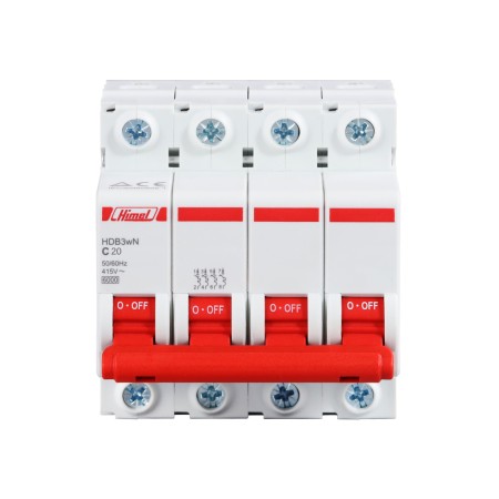 Автоматический выключатель Himel HDB3w (HDB3WL4C20) 20 А белый