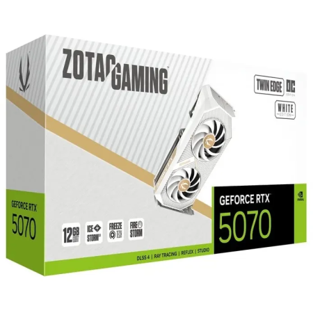 Видеокарта Zotac RTX 5070 Twin Edge OC (ZT-B50700Q-10P) 12 Гб белый