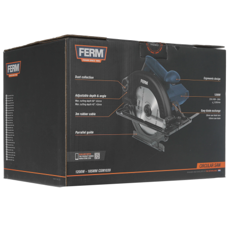 Пила дисковая Ferm CSM1039 синий
