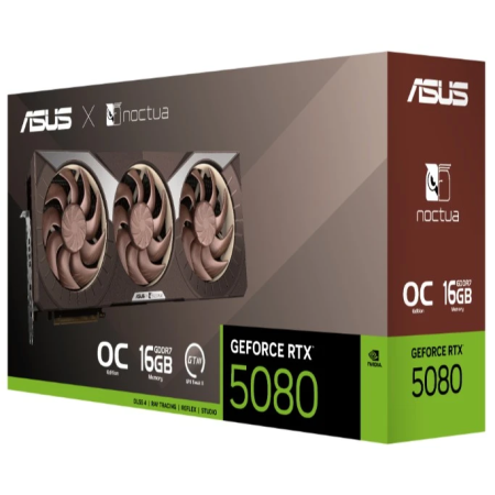 Видеокарта ASUS GeForce RTX 5080 Noctua OC Edition (RTX5080-O16G-NOCTUA) 16 Гб коричневый