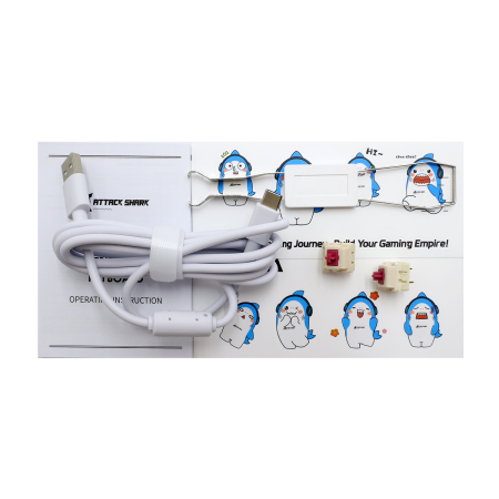 Клавиатура беспроводная + проводная Attack Shark X87 фиолетовый