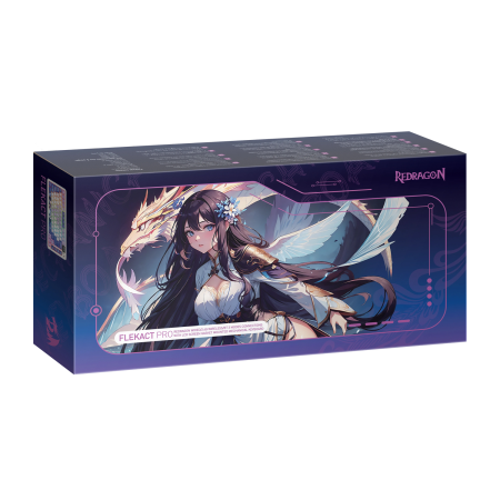 Клавиатура беспроводная + проводная Redragon Flekact Pro (72616) белый/фиолетовый