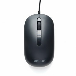 Мышь проводная Delux M232BU черный