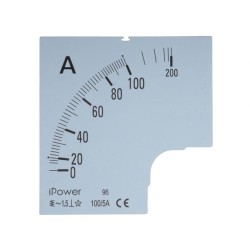 Шкала для амперметра iPower 100/5 белый