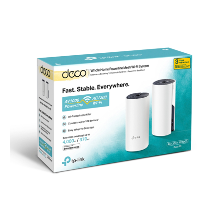 Усилитель беспроводного сигнала Tp-Link Deco P9(2-pack) белый