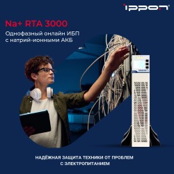 ИБП Ippon Na+ RTA 3000 (2049885) белый (С АККУМУЛЯТОРОМ)