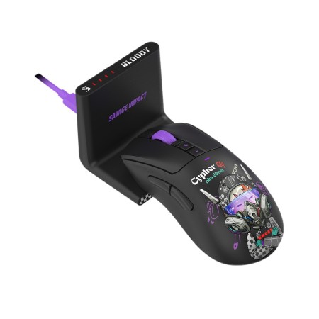 Мышь беспроводная + проводная A4Tech Bloody R73 Pro Cypher Ghost черный