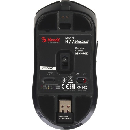 Мышь беспроводная + проводная A4Tech Bloody R77 Ultra Dock (R77 Ultra Dock Black) черный