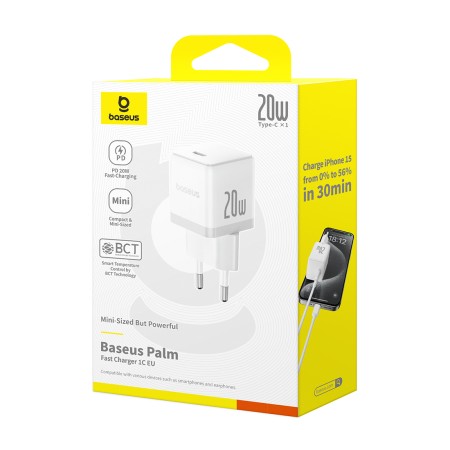 Сетевое зарядное устройство Baseus Palm 1C 20W белый