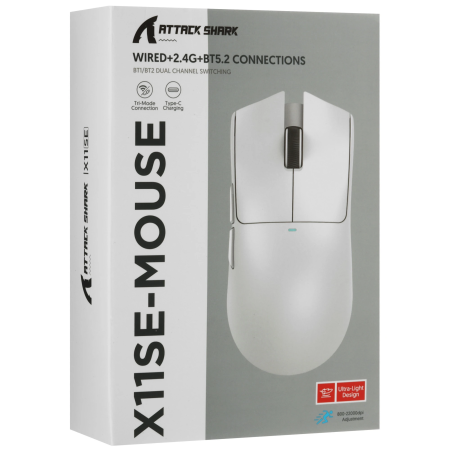 Мышь беспроводная + проводная Attack Shark X11 SE (X11 SE Berry Red) розовый