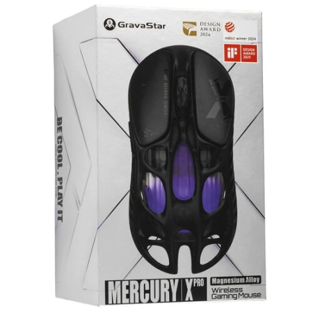 Мышь беспроводная + проводная GravaStar Mercury X Pro Galaxy Black черный