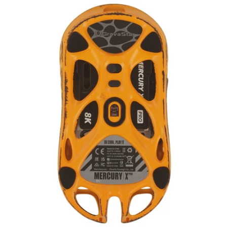 Мышь беспроводная + проводная GravaStar Mercury X Pro Special Edition Battle Worn-Yellow желтый
