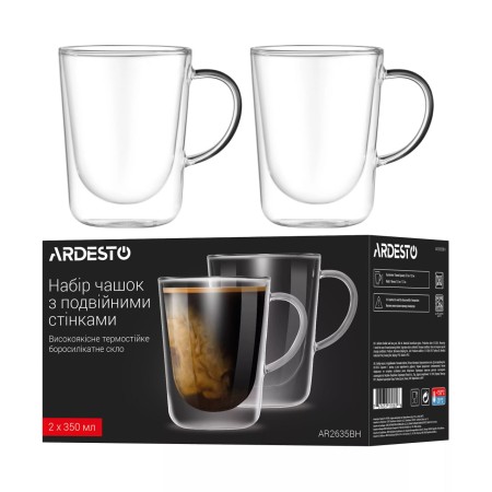 Набор чашек Ardesto AR2635BH прозрачный