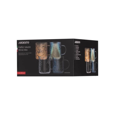 Набор чашек Ardesto Shine (AR2626GM) прозрачный