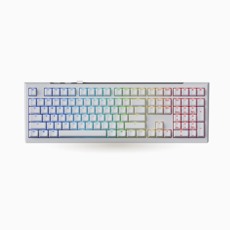 Клавиатура беспроводная + проводная Ducky One X Wireless (DKON2408AST3-DAUSPDOECL2WW1) белый