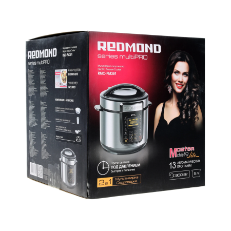 Мультиварка-скороварка Redmond RMC-PM381 серебристый