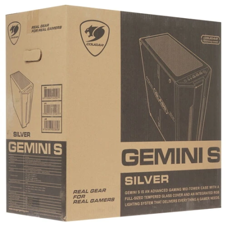 Корпус Cougar Gemini S (385BMBP.0002) серебристый