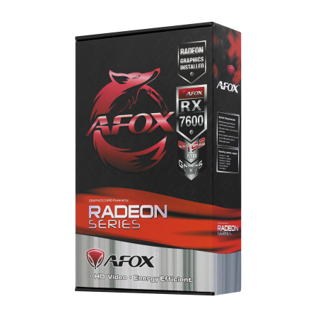 Видеокарта Afox RX 7600 (AFRX7600-8GD6H4-V2) 8 Гб черный