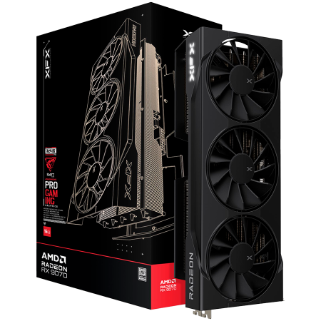Видеокарта XFX Swift AMD Radeon RX 9070 OC Triple Fan Gaming Edition (RX-97SWFB3B9) 16 Гб черный