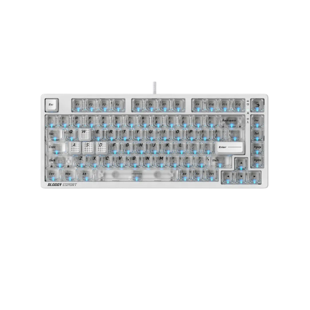 Клавиатура проводная A4Tech Bloody MS76 Crystal White (BLD MS76 Crystal White) белый