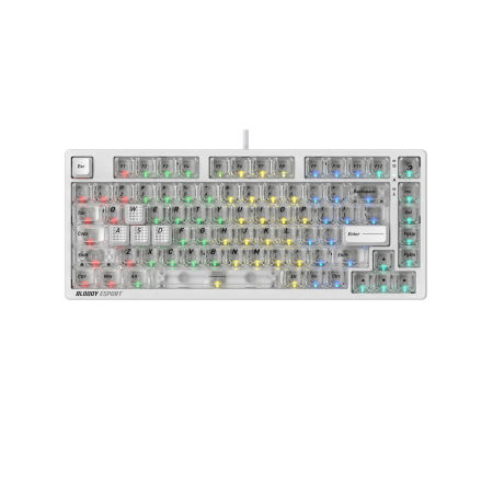 Клавиатура проводная A4Tech Bloody MS76 Crystal White (BLD MS76 Crystal White) белый