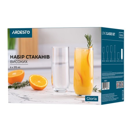 Набор стаканов ARDESTO Gloria AR2631GT прозрачный