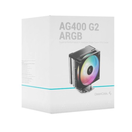 Кулер для процессора DEEPCOOL AG400 G2 ARGB (R-AG400-BKAMMG2-G) черный