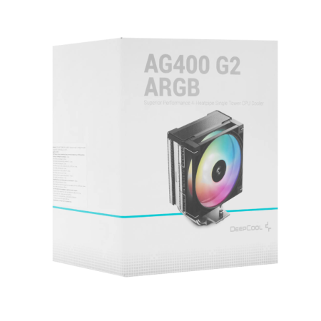 Кулер для процессора DEEPCOOL AG400 G2 ARGB (R-AG400-BKAMMG2-G) черный
