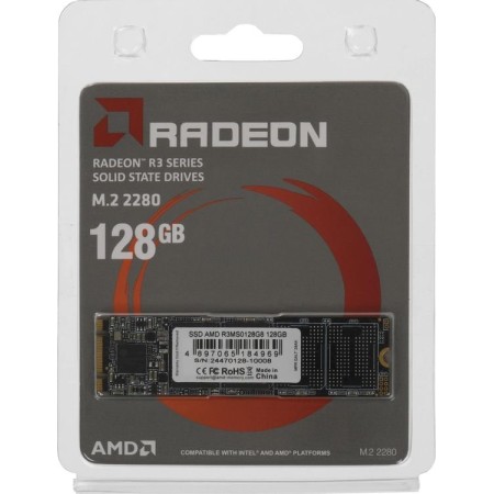 128 ГБ SSD диск AMD Radeon R3 (R3MS0128G8) черный