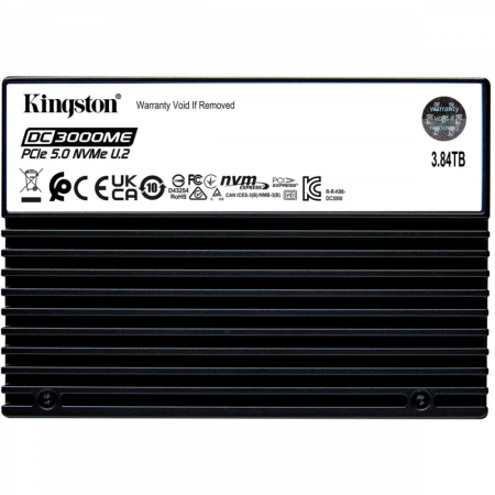 3.84 ТБ SSD диск Kingston DC3000ME (SEDC3000ME/3T8) черный