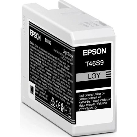 Картридж струйный Epson T46S9 (C13T46S900) светло-серый (с чипом)