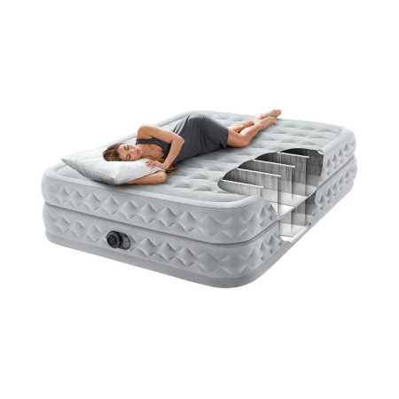 Матрас надувной Intex Supreme Air-Flow (Queen) (64490ND) серый 203 х 152 х 51 см