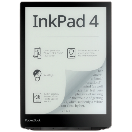 7.8" Электронная книга PocketBook PB743G (PB743G-U-US) серебряный