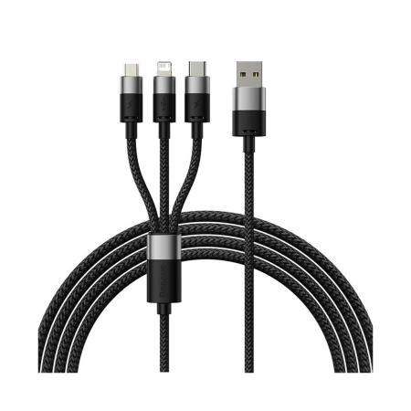 Интерфейсный кабель Baseus StarSpeed 1-for-3 (CAXS000001) черный