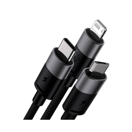 Интерфейсный кабель Baseus StarSpeed 1-for-3 (CAXS000001) черный