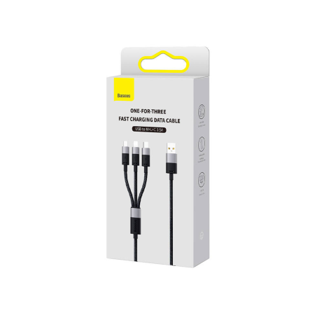 Интерфейсный кабель Baseus StarSpeed 1-for-3 (CAXS000001) черный