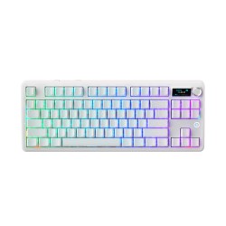 Клавиатура беспроводная + проводная Ajazz MK87 Pro (MK87PRO/PEACH/WHITE) белый
