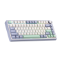 Клавиатура беспроводная + проводная Aula F75 (F75 G/W3 PLB) фиолетовый/бежевый/зеленый