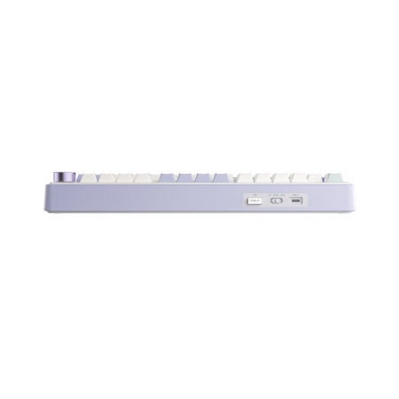 Клавиатура беспроводная + проводная Aula F75 (F75 G/W3 PLB) фиолетовый/бежевый/зеленый