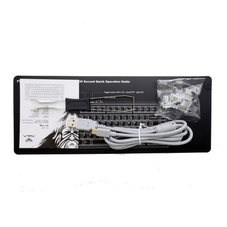 Клавиатура беспроводная + проводная Aula F75 (F75 G/W3 PLB) фиолетовый/бежевый/зеленый