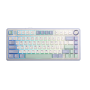 Клавиатура беспроводная + проводная Aula F75 (F75 G/W3 PLB) фиолетовый/бежевый/зеленый