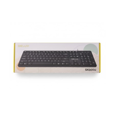 Клавиатура проводная Delux SK800U черный