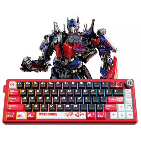 Клавиатура беспроводная + проводная Transformers TF-GK02 красный