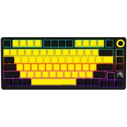 Клавиатура беспроводная + проводная LORGAR KBP7075W (LRG-KBP7075W-YL-RU) черно-желтый